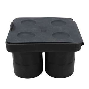 BLACK SILICON MOLD 4 ICE SHOTS