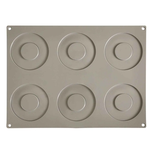 MOLDE SILICONE 30X40CM C/6 ANEIS Ø11CM