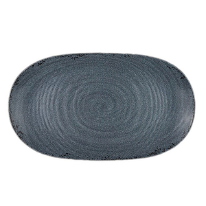 POMPEII MELAMINE SLATE OVAL PLATE 35.6CM