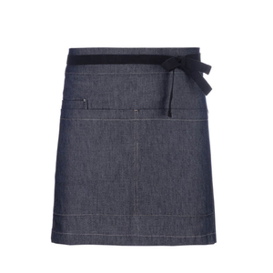 ROYAL SHORT APRON DENIM BLUE STRIP W/POCKET 