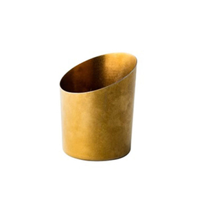 COPO INOX GOLD 9.5XH11.5CM CORTE DIAGONAL ELM0911G