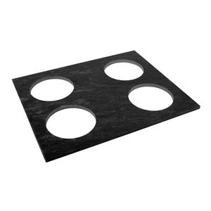 BANDEJA MARMORE PRETA GN1/2 C/4 ORIFICIOS FAV284