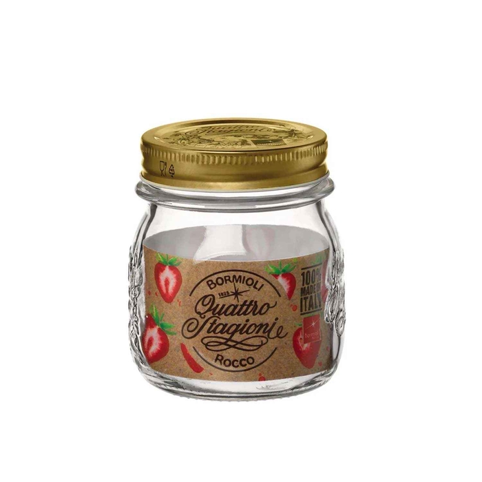 QUATTRO 250ML GLASS CONTAINER W/LID 357750 - BORMIOLI - 8004360020656