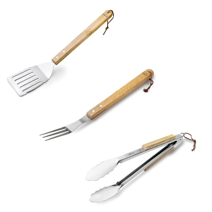 SET BBQ NORDIC (ESPATULA+GARFO+PINCA) 60270 - LACOR - 8414271602702