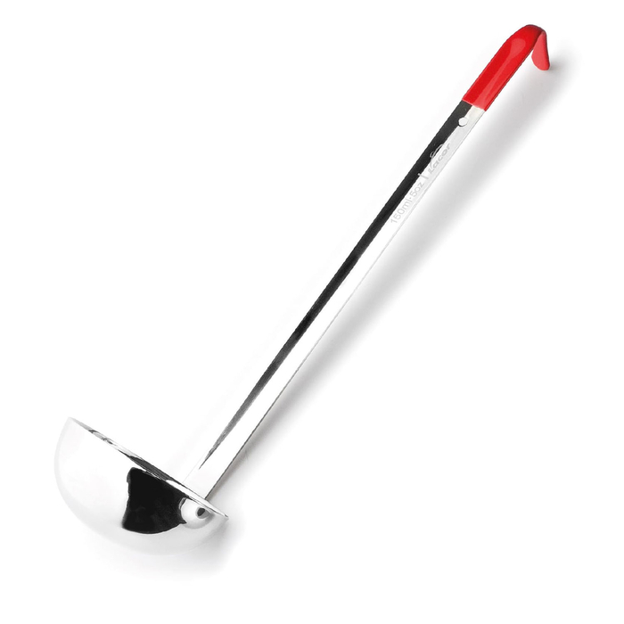 CONCHA INOX 34.5CM C/CABO PVC VERMELHO 60659 - LACOR - 8414271606595
