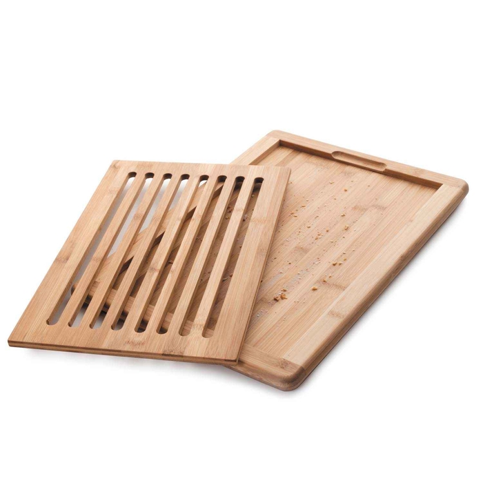 WOODEN BREAD CUTTING BOARD 40X30X2CM 60487 - LACOR - 8414271604874