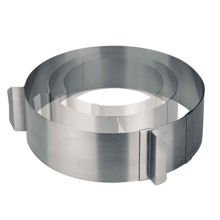 ADJUSTABLE S.STEEL PASTRY RING ø16/30x7CM 68200 - LACOR - 8414271682001