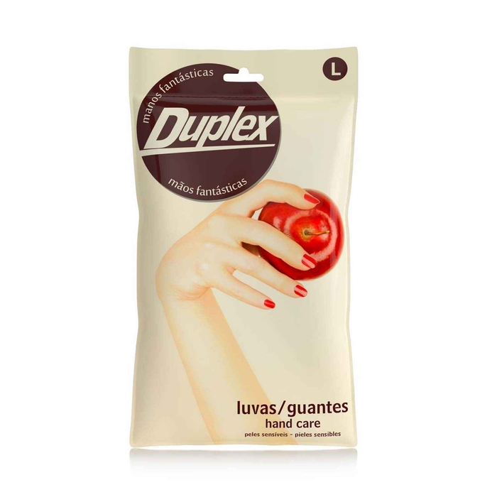 PAR LUVA NITRILO/LATEX DUPLEX HAND CARE T.GRANDE - PALMA & PALMA - 5601028003155