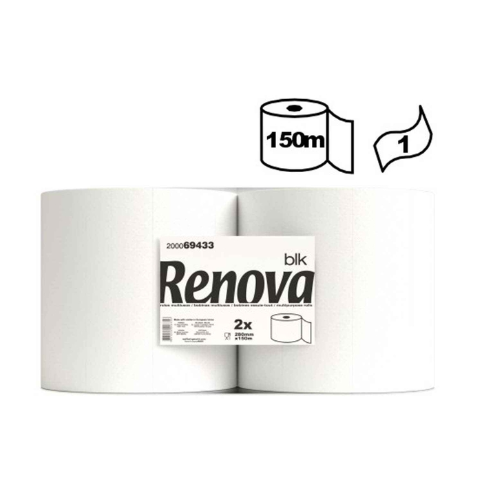 CONJ 2 ROLOS MULTIUSOS AIRLAID BRANCO 200069433 - PALMA & PALMA - 5601028008358