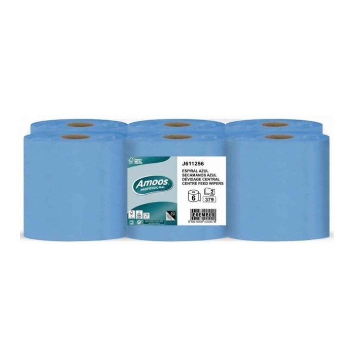 ROLO ESPIRAL ZETA 2 FOLHAS AZUL 379S C/6 J611256 - PALMA & PALMA - 5601856400676