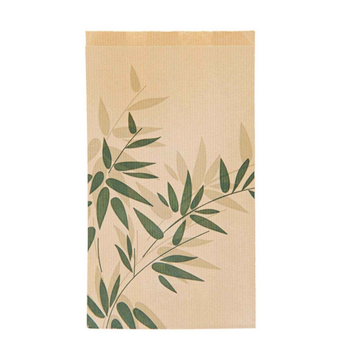 PACK OF 500 CROISSANT BAGS - ‘FEEL GREEN’ - 32 G/M² - 14 + 7 x 26 CM - NATURAL KRAFT - GARCIA DE POU - 8420499355108