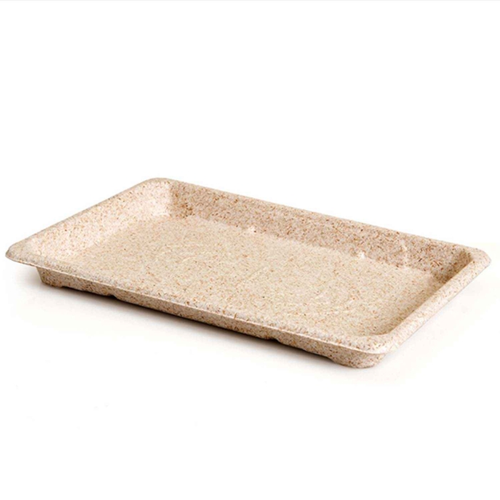 PACK OF 50 ‘BIONIC’ SUSHI TRAYS - NATURAL BAGASSE - 23.5 X 15.5 X 2 CM - GARCIA DE POU - 8420499220741