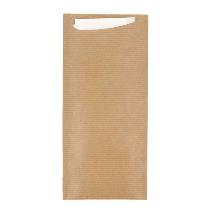 SACHET CUTLERY WITH WHITE NAPKIN PACK 250UN - GARCIA DE POU - 18420499223190