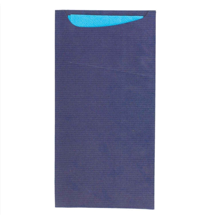SAQUETA TALHER AZUL KRAFT C/GUARD 22.5X11.5CM 400U - GARCIA DE POU - 18420499169443