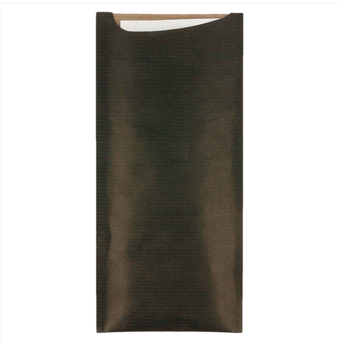 SAQUETA TALHERES PRETO C/GUARD 19.5X8.5CM PACK 250 - GARCIA DE POU - 18420499223206