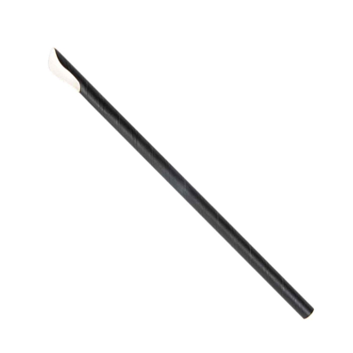PALHINHA PAPEL C/COLHER PRETA Ø0.8X21CM PACK 100UN - GARCIA DE POU - 8420499227993