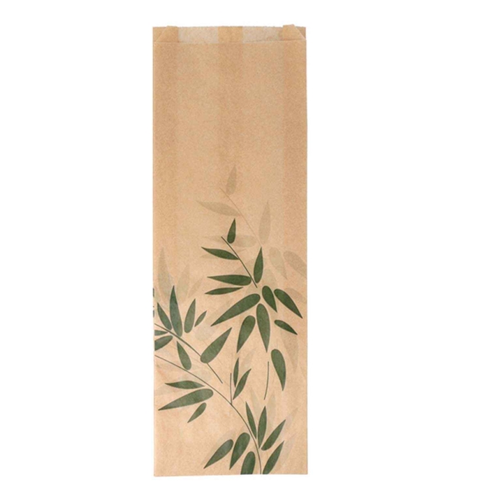 PACK OF 500 PAPER BAGS - ‘FEEL GREEN’ - 34 G/M² - 12 + 4 X 35 CM - NATURAL GREASEPROOF PAPER - GARCIA DE POU - 8420499147123