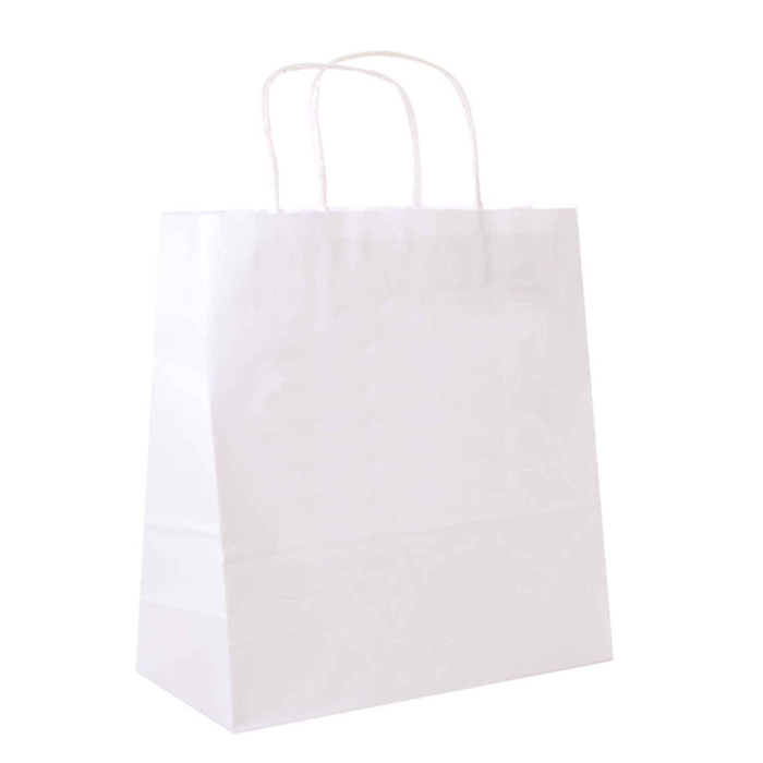 SACO KRAFT BRANCO C/ASAS 32+16X31CM PACK 250UN - GARCIA DE POU - 18420499109135
