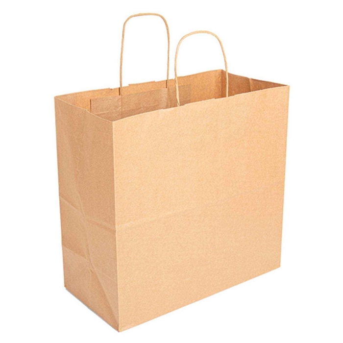 KRAFT BAG W/HANDLE 32+16X31CM PACK 250UN - GARCIA DE POU - 18420499109234