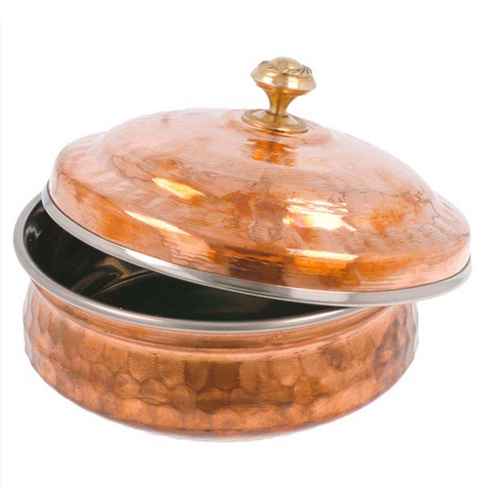 TAÇA COBRE MARTELADO Ø15XH6.5CM C/TAMPA 199.02 - GARCIA DE POU - 18420499199020