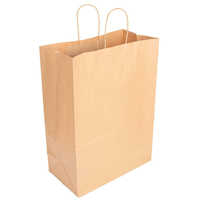 KRAFT BAG W/HANDLE 32+16X43CM PACK 250UN - GARCIA DE POU - 18420499109227