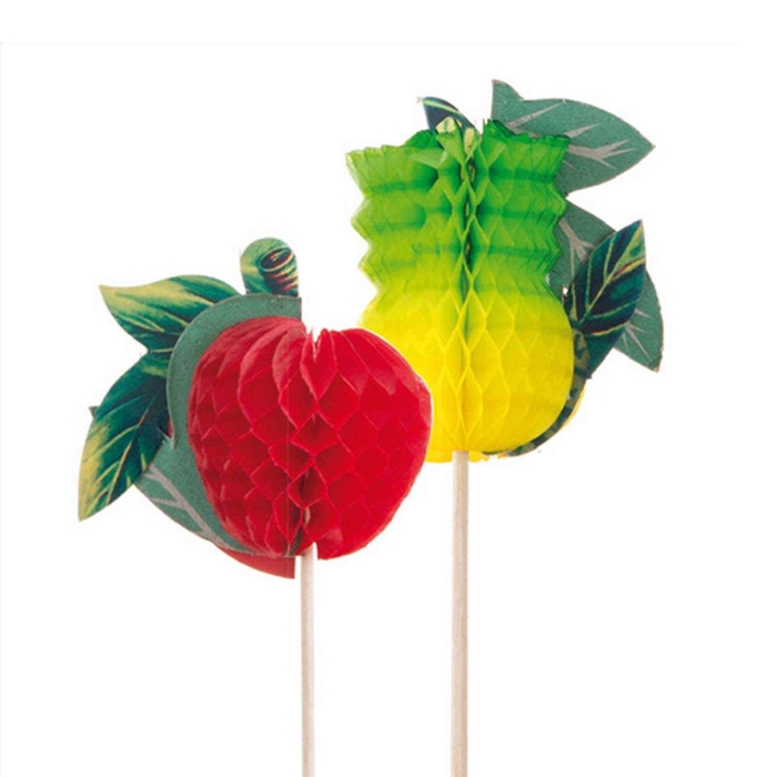 ASSORTED FRUIT ICE CREAM DECORATIONS 20CM PACK 100 - GARCIA DE POU - 8420499116099