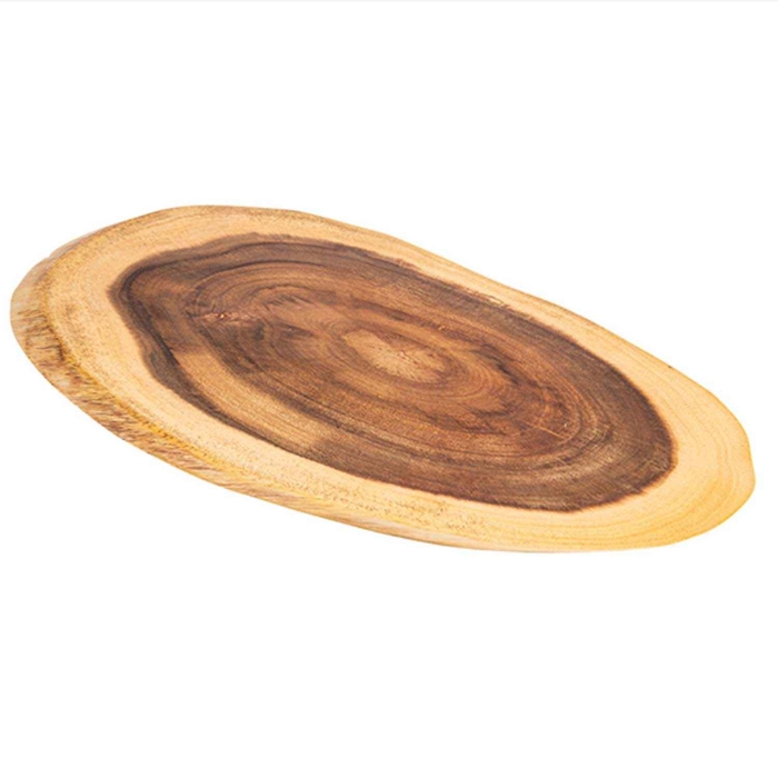 TABUA MADEIRA OVAL REBORDO NATURAL 51X20X2CM - GARCIA DE POU - 8420499208954