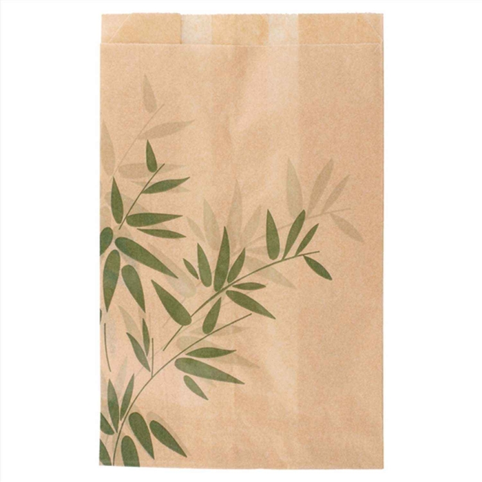 PACK OF 500 HAMBURGER BAGS - ‘FEEL GREEN’ - 34 G/M² - 12 + 7 x 18 CM - NATURAL GREASEPROOF PAPER - GARCIA DE POU - 8420499146263