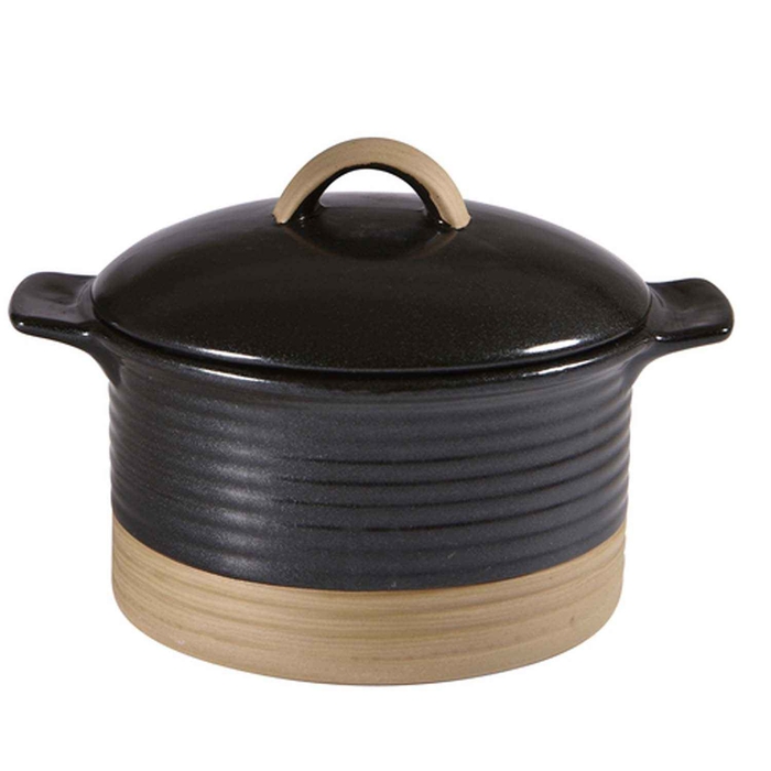 IGNEOUS BLACK POT W/LID Ø15.9XH7CM 57CL - CHURCHILL - 5034414430875