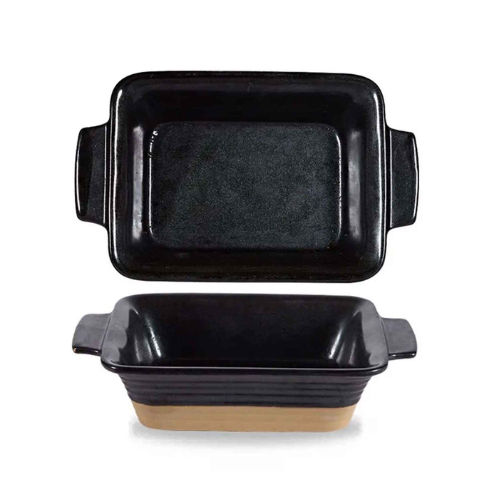 ASSADEIRA C/ASAS 17X13CM IGNEOUS BLACK ZCBKIGRD1 - CHURCHILL - 5034414430806