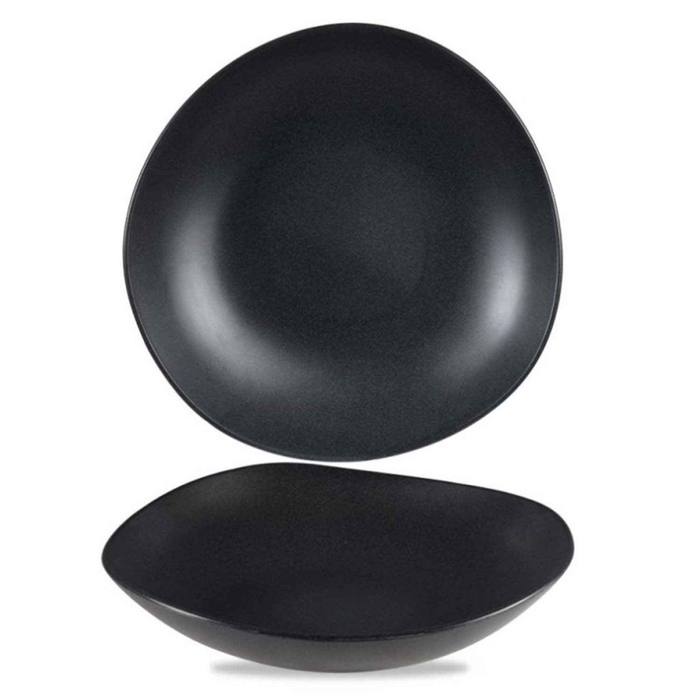 MELAMINA BUFFET TAÇA TRACE BLACK GRANITE 38CM  - CHURCHILL - 5034414427394