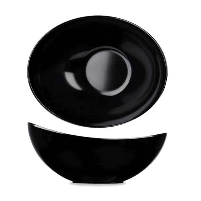 MELAMINE BUFFET MOONSTONE BLACK BOWL 450CL - CHURCHILL - 5034414361728
