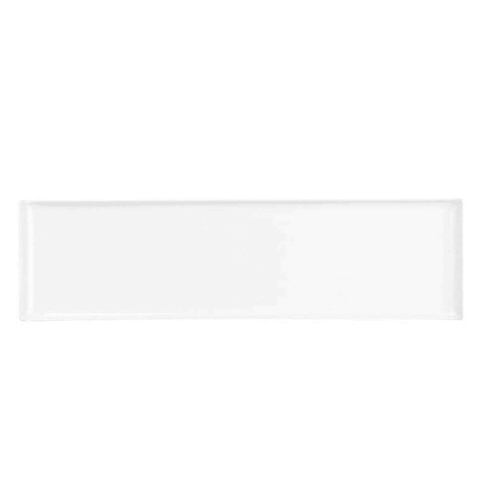 MELAMINE BUFFET WHITE RECTANGULAR TRAY 55X15CM - CHURCHILL - 5034414340617