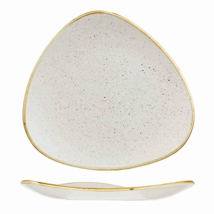 STONECAST BARLEY WHITE PRATO TRIANGULAR 26.5CM - CHURCHILL - 5034414375046