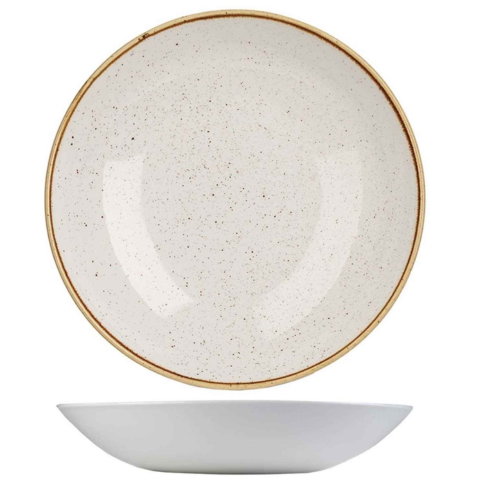 STONECAST BARLEY WHITE COUPE BOWL 24.8CM - CHURCHILL - 5034414374971