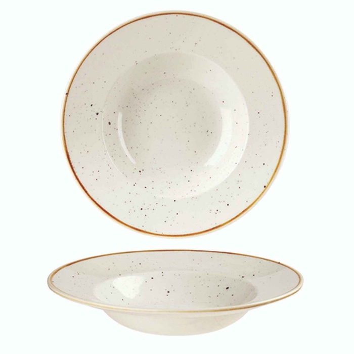 STONECAST BARLEY WHITE WIDE RIM BOWL 28CM - CHURCHILL - 5034414393699