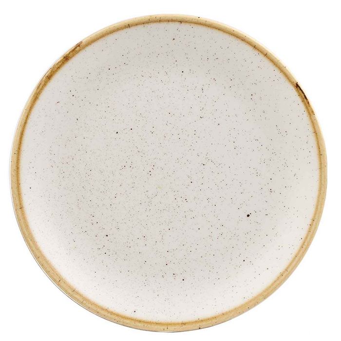 STONECAST BARLEY WHITE COUPE PLATE 21.7CM - CHURCHILL - 5034414375077