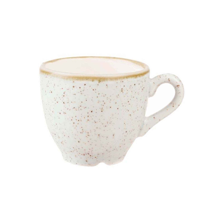 STONECAST BARLEY WHITE COFFEE CUP 10CL - CHURCHILL - 5034414374803