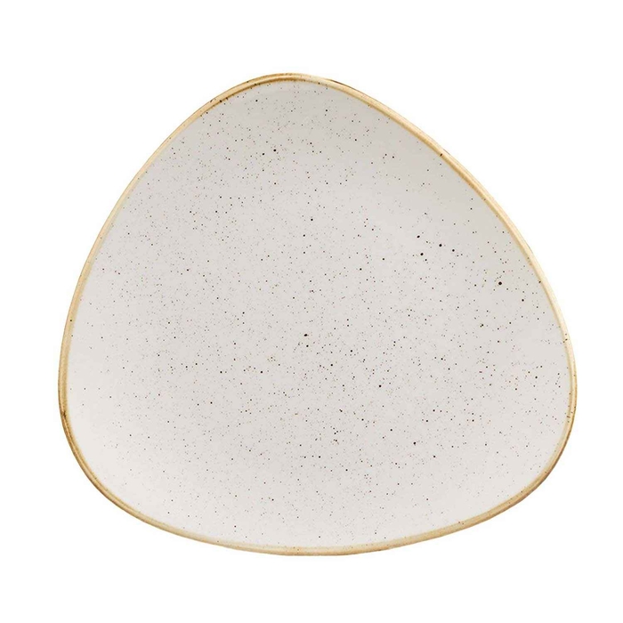 STONECAST BARLEY WHITE TRIANGLE PLATE 19.2CM - CHURCHILL - 5034414375022