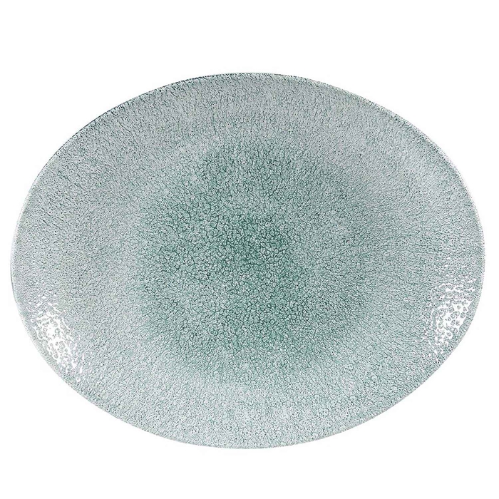 STUDIO PRINTS RAKU JADE BLUE PRATO OVAL 31.7X25.5 - CHURCHILL - 5034414420180
