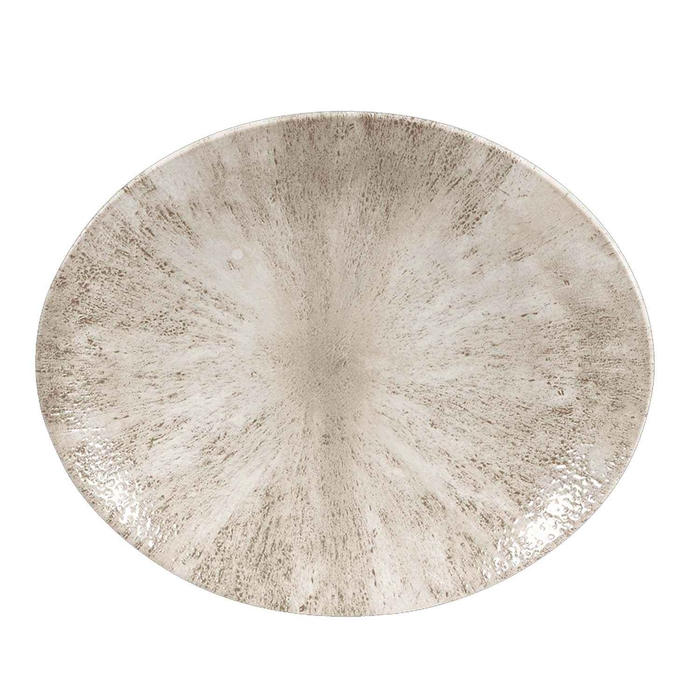 STUDIO PRINTS STONE AGATE GREY OVAL PLATE 27X22.9 - CHURCHILL - 5034414425826