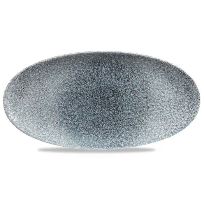 TRAVESSA OVAL 34.7X17.3CM S.P. RAKU AZUL RKTBOV351 - CHURCHILL - 5034414425239