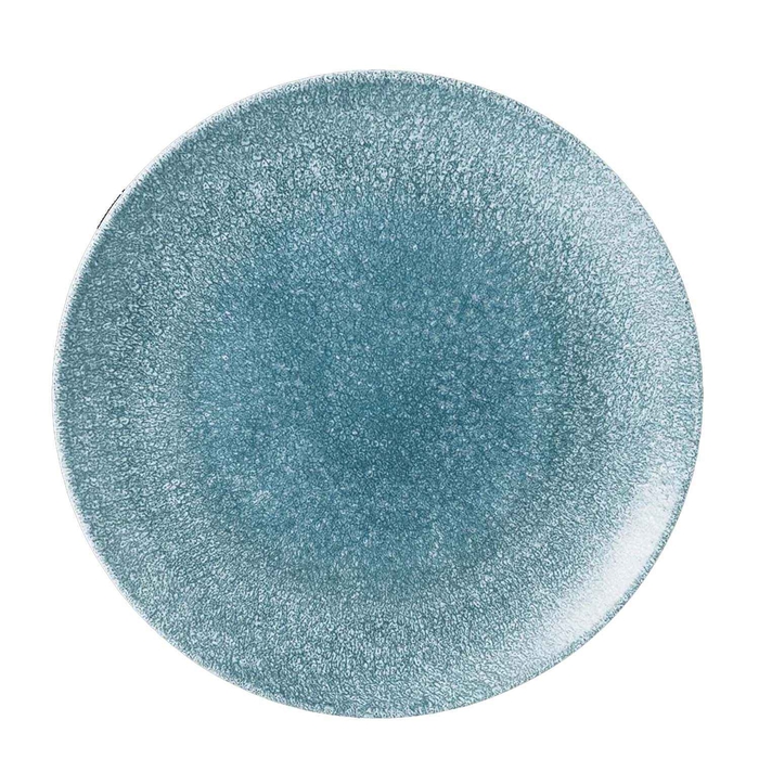 STUDIO PRINTS RAKU TOPAZ BLUE ROUND PLATE 28.8CM - CHURCHILL - 5034414404944