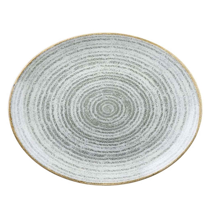 STUDIO PRINTS HOMESPUN STONE GREY PRATO OVAL - CHURCHILL - 5034414397765