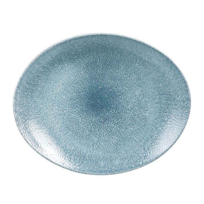 STUDIO PRINTS RAKU TOPAZ BLUE PRATO OVAL 27X22.9CM - CHURCHILL - 5034414408713