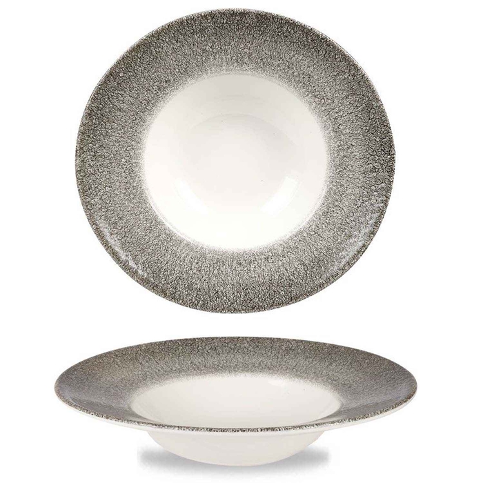 STUDIO PRINTS RAKU QUARTZ BLACK PRATO PASTA 24CM  - CHURCHILL - 5034414407341