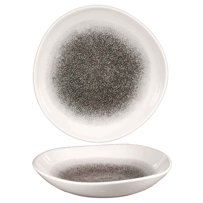 STUDIO PRINTS RAKU QUARTZ BLACK ROUND BOWL 25.3CM - CHURCHILL - 5034414410358