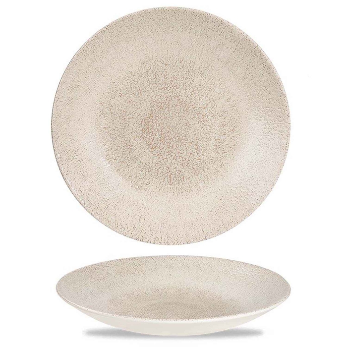STUDIO PRINTS RAKU AGATE GREY DEEP PLATE 25.5CM - CHURCHILL - 5034414416626