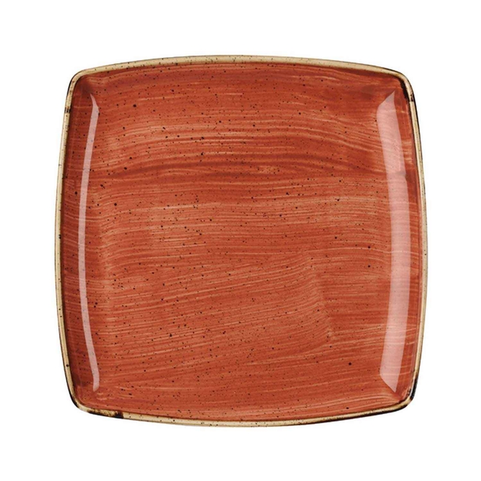 STONECAST SPICED ORANGE PRATO QUADRADO 26.8CM - CHURCHILL - 5034414382563