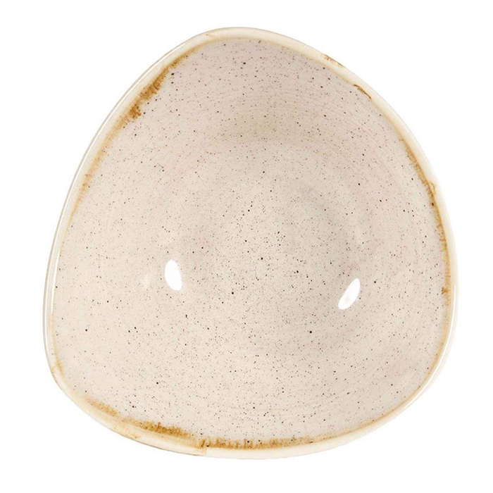 STONECAST NUTMEG CREAM TRIANGLE BOWL 15.3CM  - CHURCHILL - 5034414419856